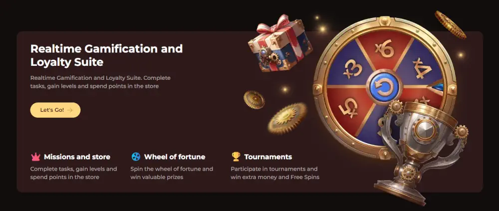 Vinci Spin realtime gamification suite featuring wheel of fortune and loyalty rewards